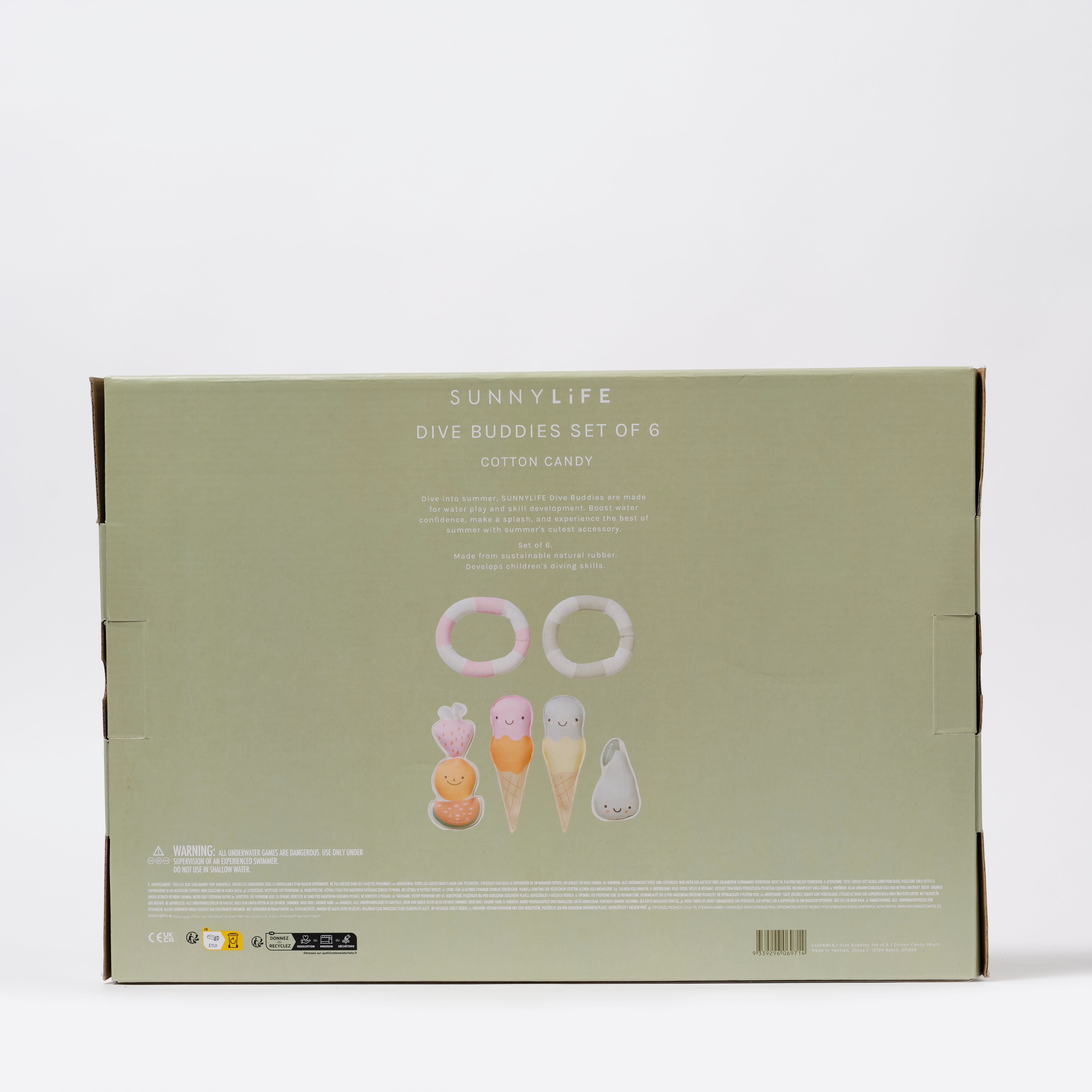 sunnylife-dive-buddies-cotton-candy-multi-set-of-6-sunl-s51dbml6