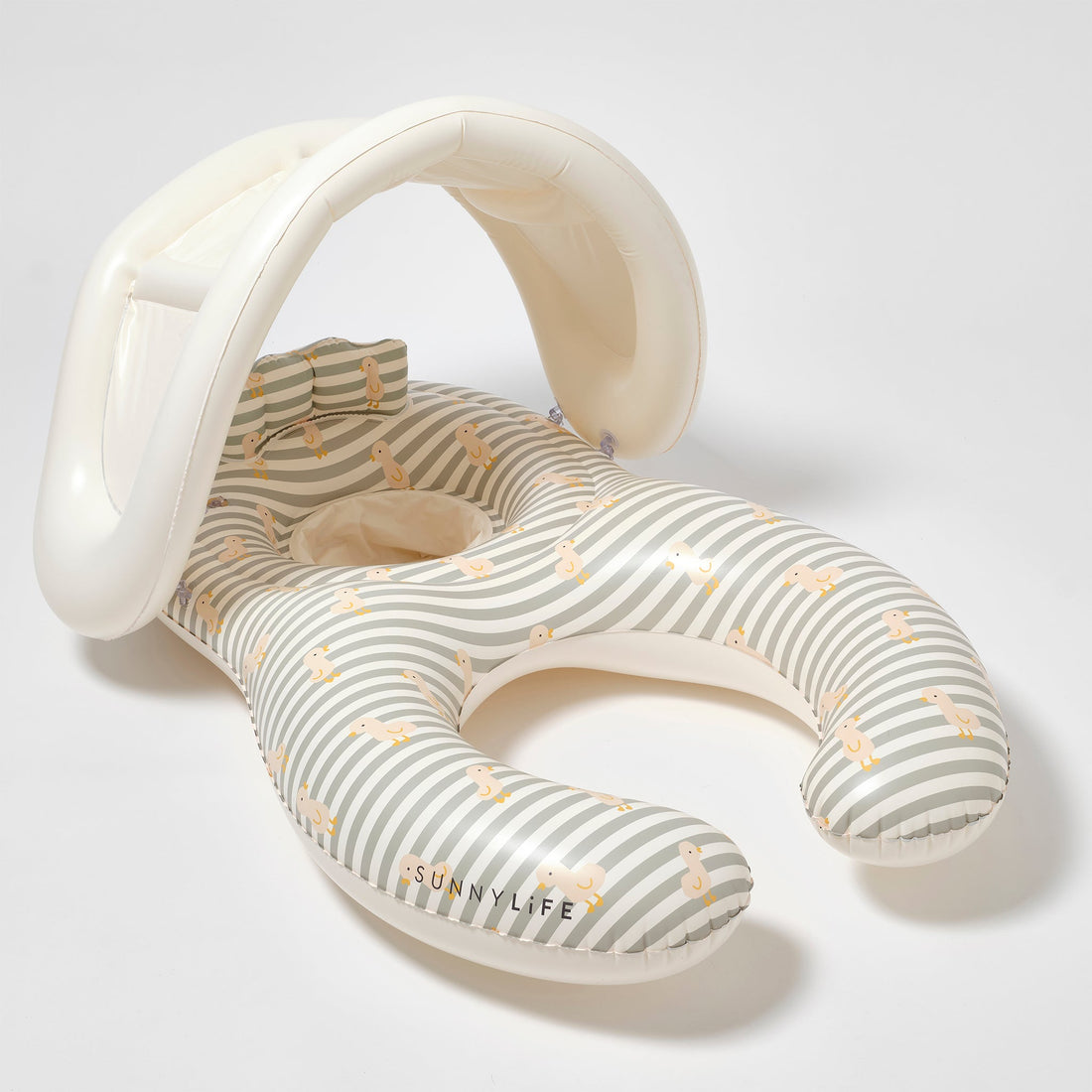 sunnylife-float-together-baby-seat-duck-sage-stripe-sunl-s51fbsgr