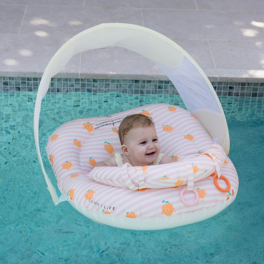 SUNNYLiFE Interactive Baby Float Poppy The Peach Pink Stripe – Petit Bazaar