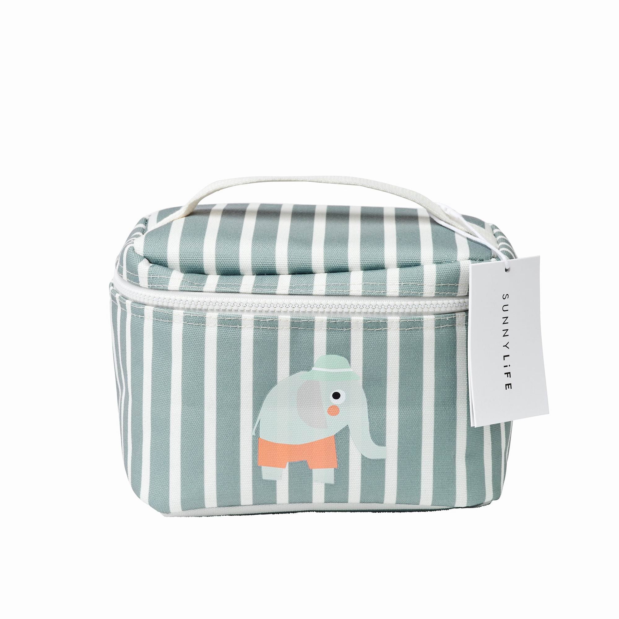 sunnylife-kids-lunch-bag-eli-the-elephant-green-stripe-kitchen-sunl-s61klbeg-01