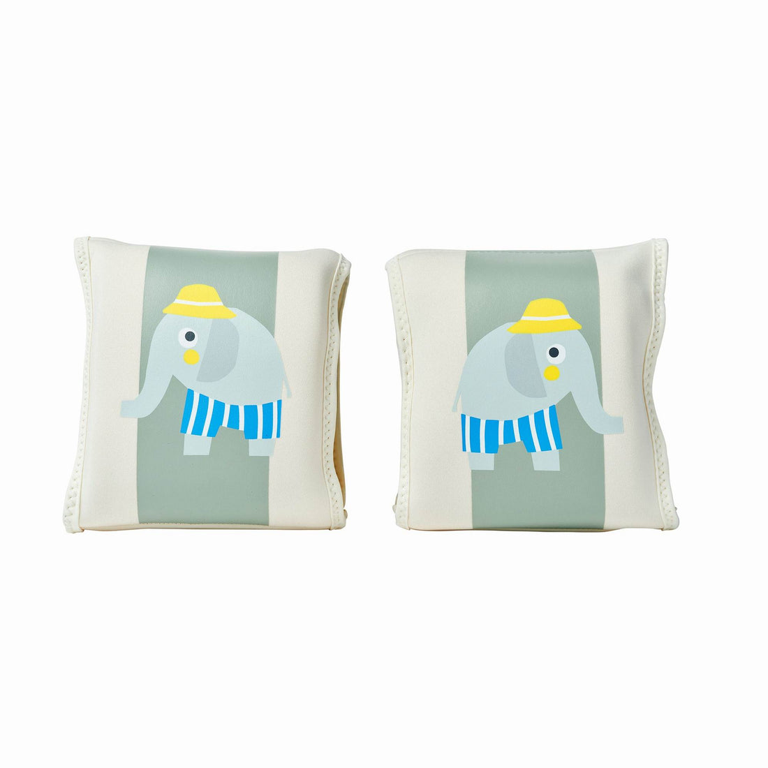 sunnylife-kids-neoprene-arm-bands-eli-the-elephant-green-stripe-play-toy-sunl-s61knabg-01