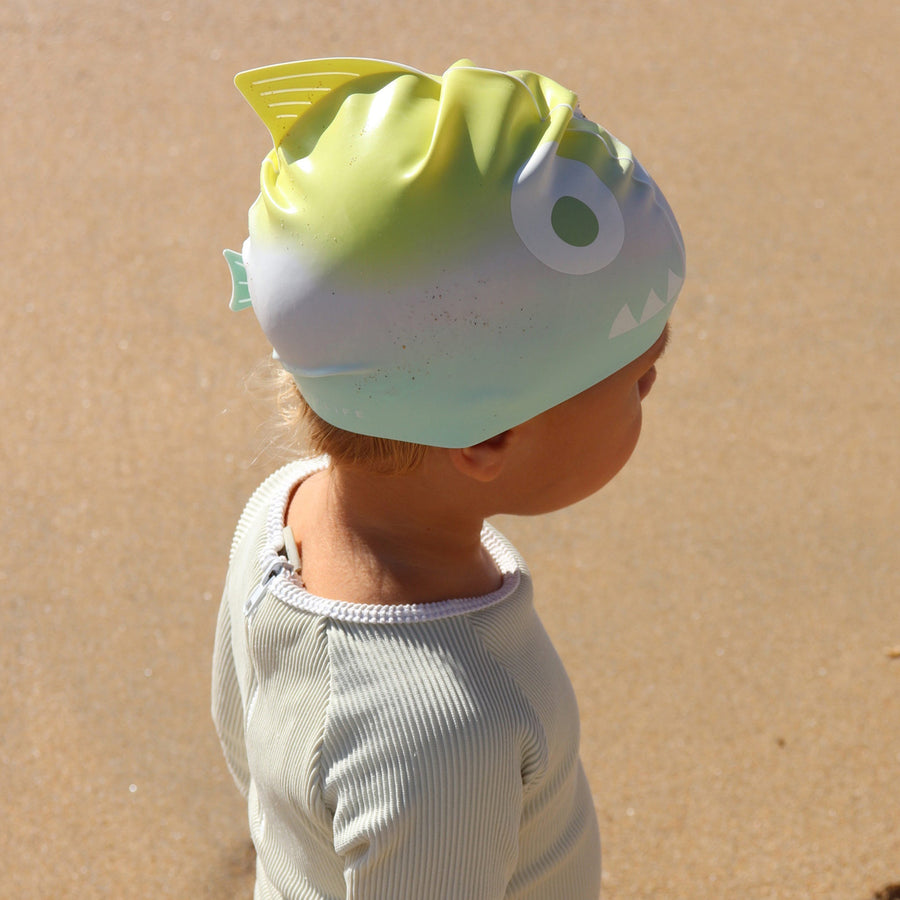 SUNNYLiFE Kids Swimming Cap Salty The Shark Multi