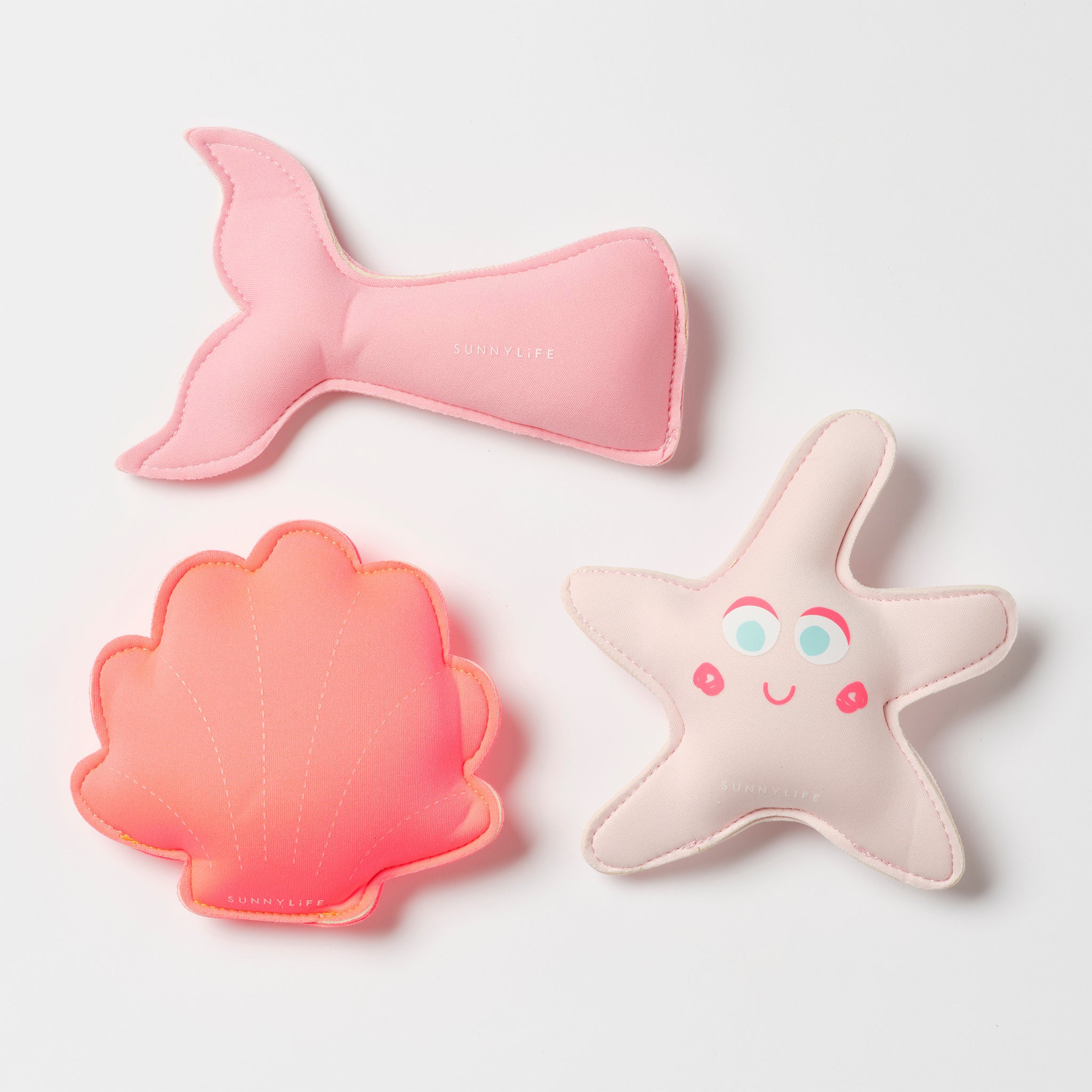 sunnylife-melody-the-mermaid-dive-buddies-neon-strawberry-set-of-3-sunl-scdivstr