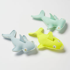 sunnylife-salty-the-shark-dive-buddies-aqua-neon-yellow-set-of-3-sunl-scdivaqu
