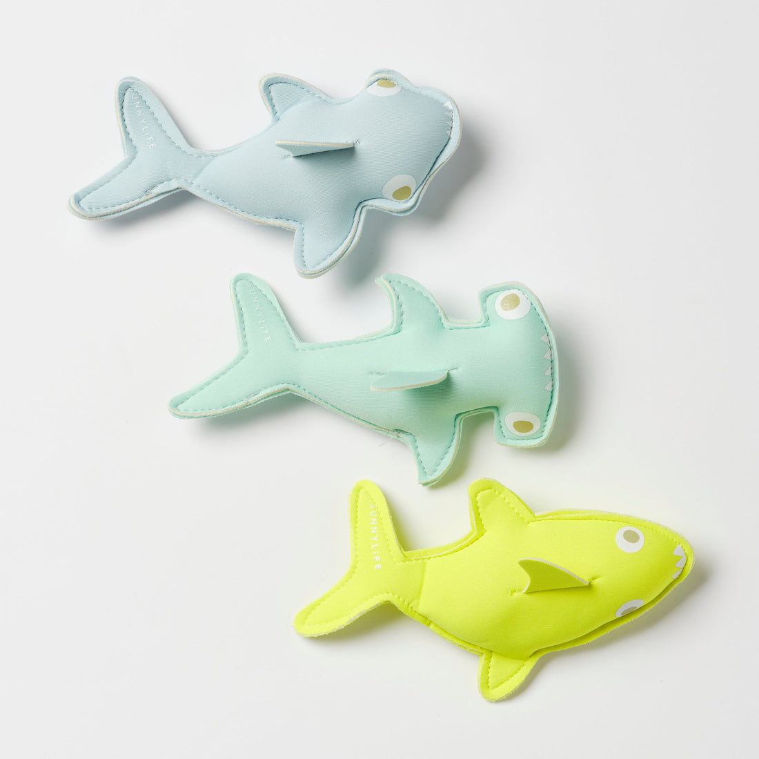 sunnylife-salty-the-shark-dive-buddies-aqua-neon-yellow-set-of-3-sunl-scdivaqu
