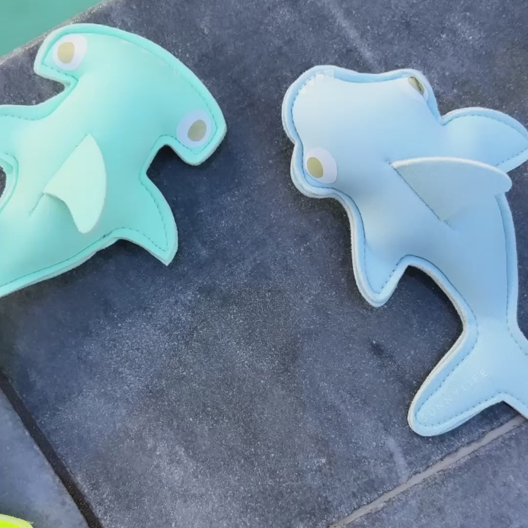 sunnylife-salty-the-shark-dive-buddies-aqua-neon-yellow-set-of-3-sunl-scdivaqu