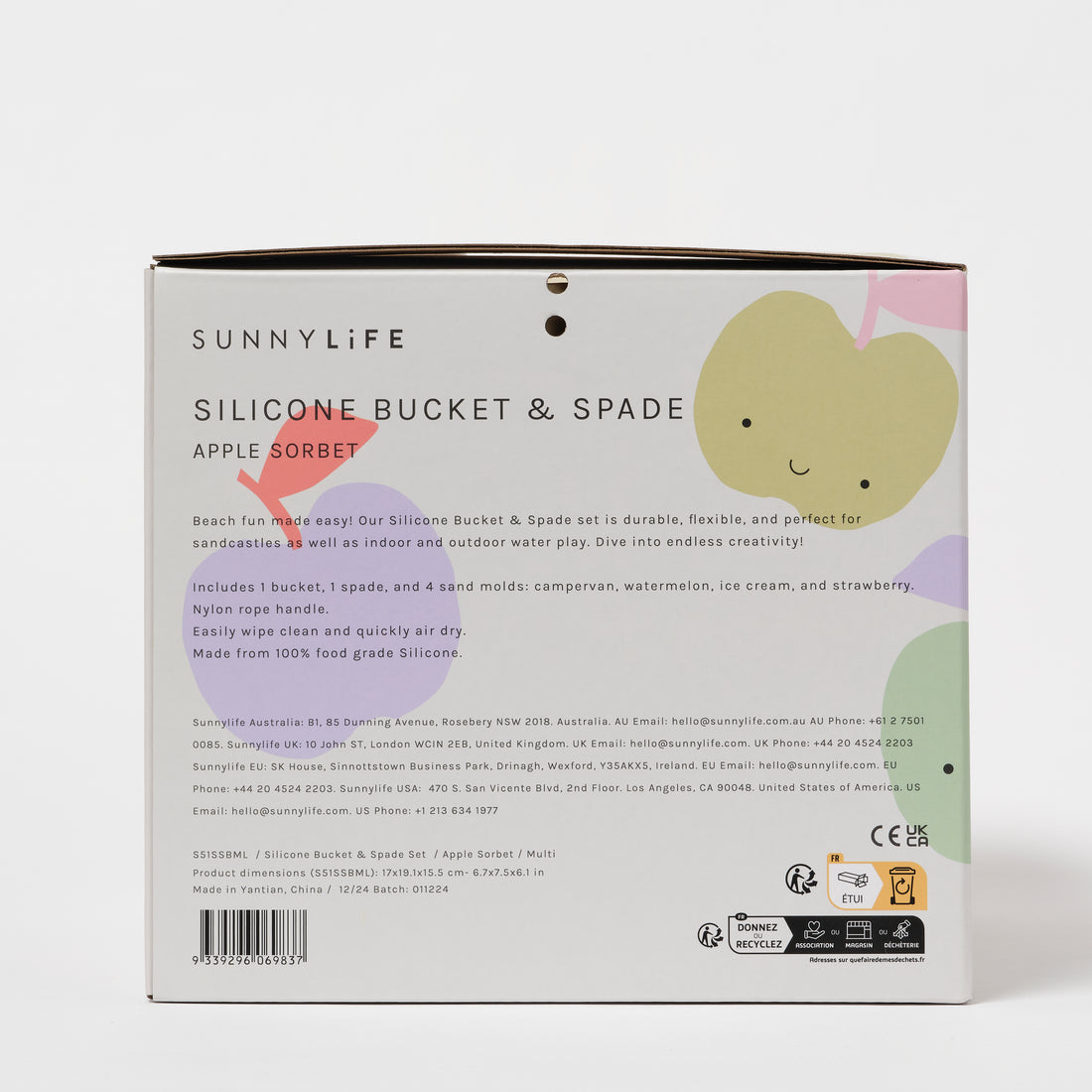 sunnylife-silicone-bucket-&-spade-set-apple-sorbet-multi-sunl-s51ssbml