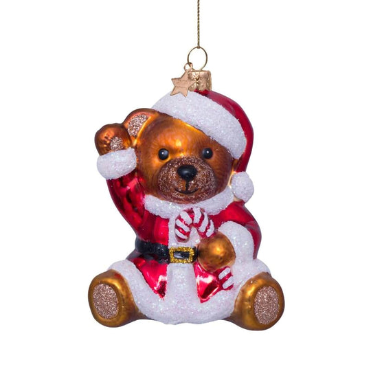 vondels-ornament-glass-multi-bear-w-christmas-dress-h9-5cm