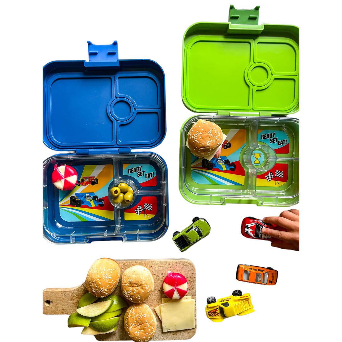 yumbox-panino-4-compartment-matcha-green-race-cars-yumb-mgii202303c