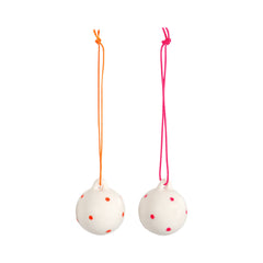 Maileg 4 Porcelain Balls in Box Coral/Pink