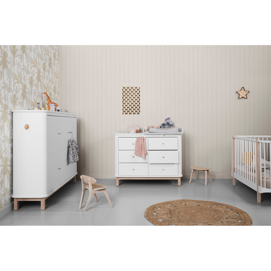 Oliver Furniture Wood Cot White/Oak