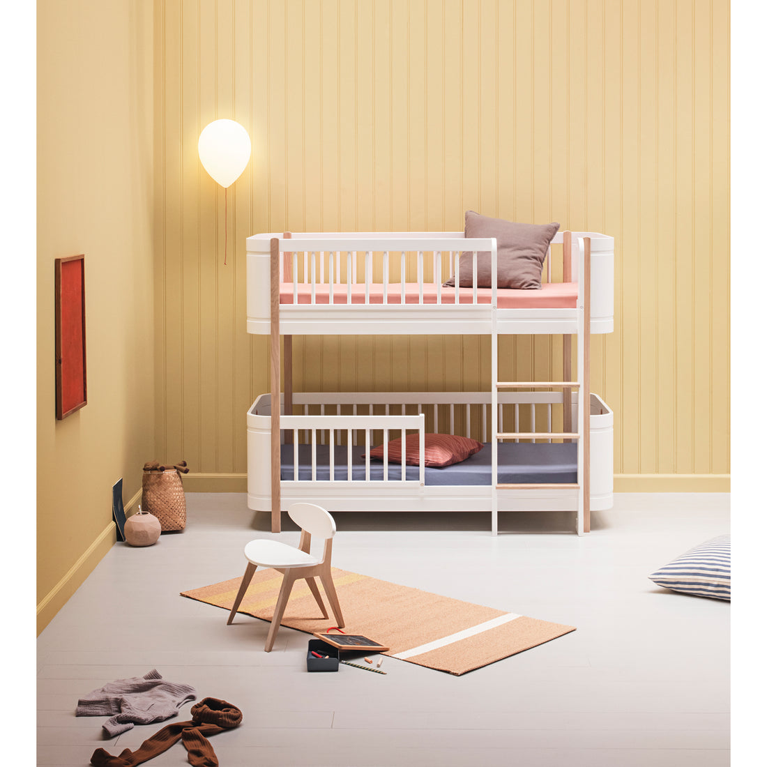 Oliver Furniture Wood Mini Low Bunk Bed White Oak Petit Bazaar