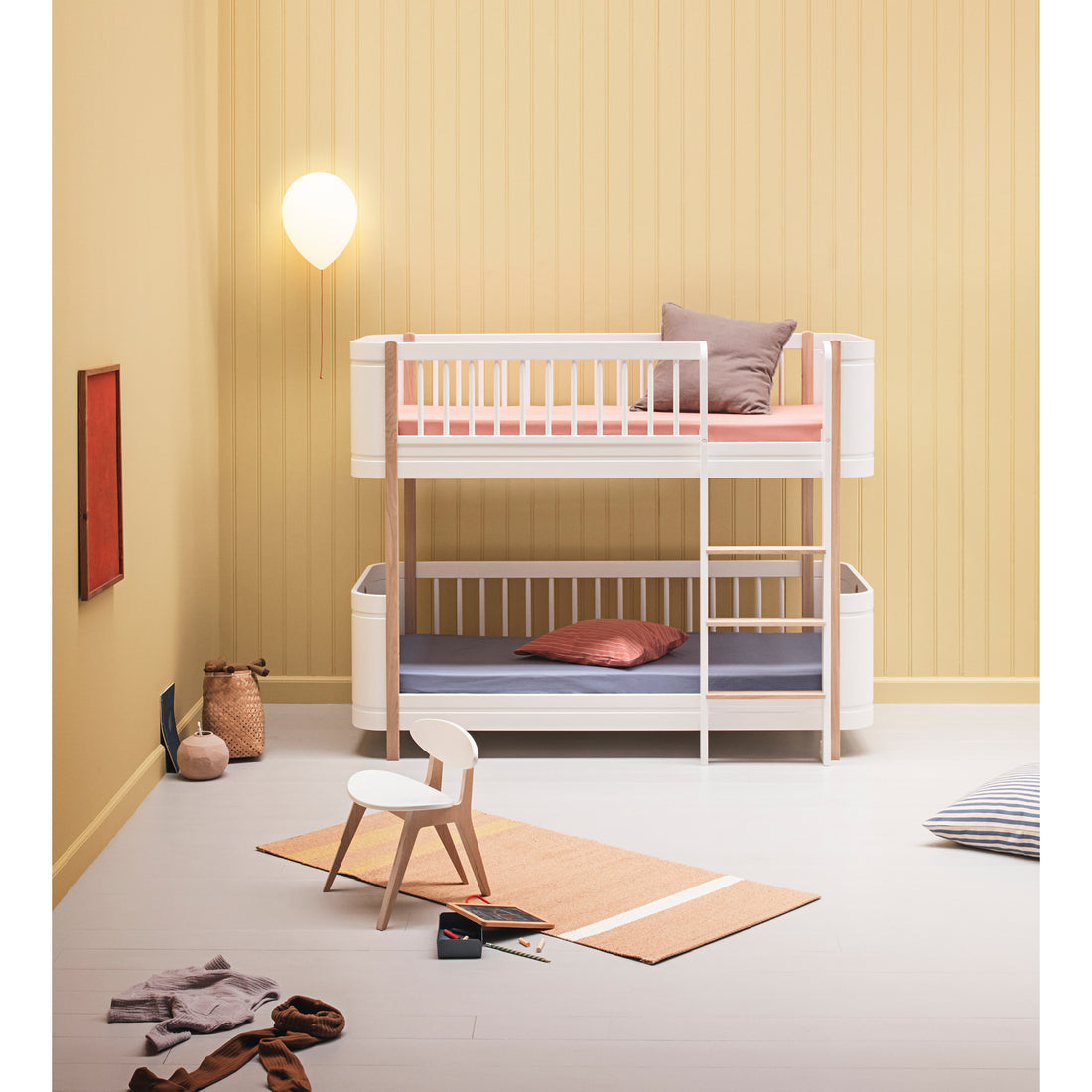 Oliver Furniture Wood Mini+ Low Bunk Bed White/Oak