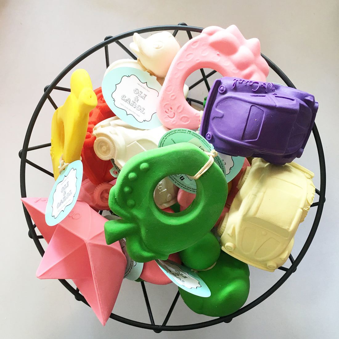 Oli & Carol Small Beetle Cars Teether