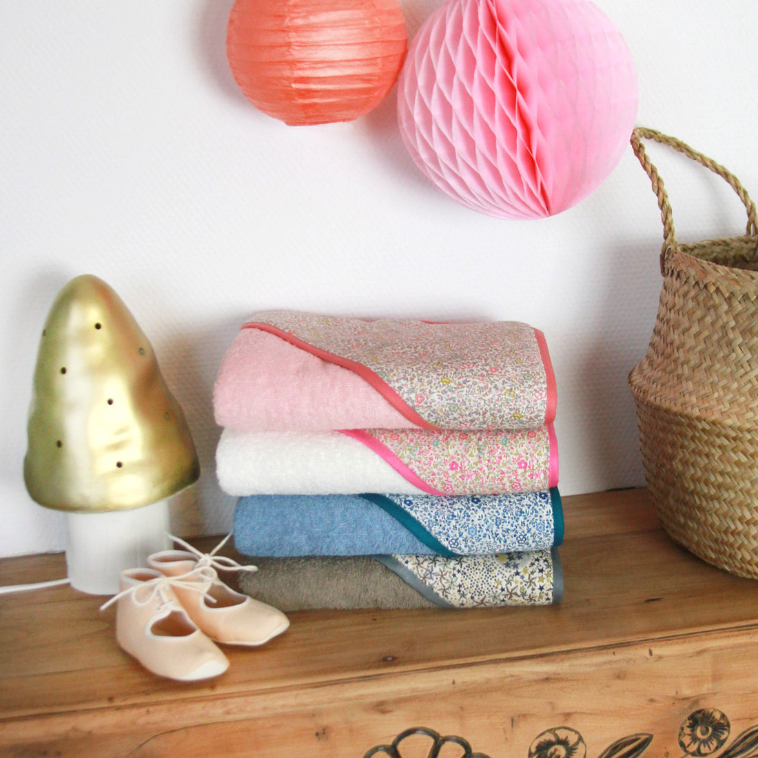 Barnabe Katie Bath Towel with Liberty Fabric Hood