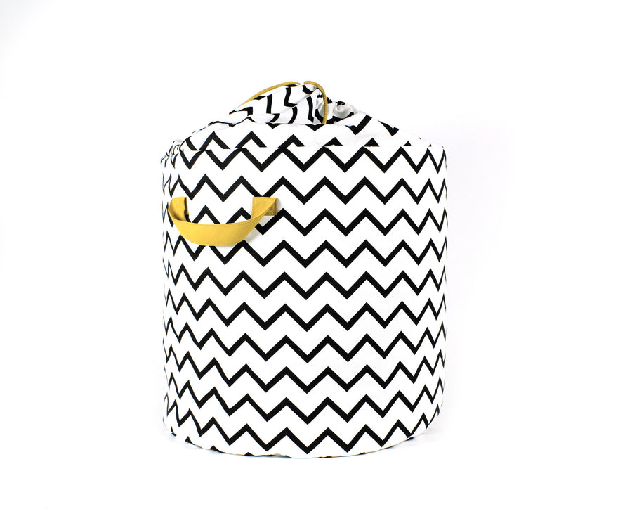 Nobodinoz Toy Bag Zigzag Black