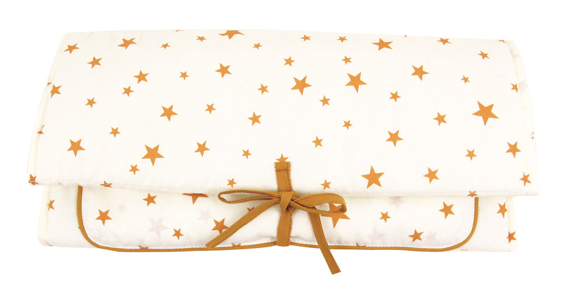 Nobodinoz Changing Pad Mustard Stars