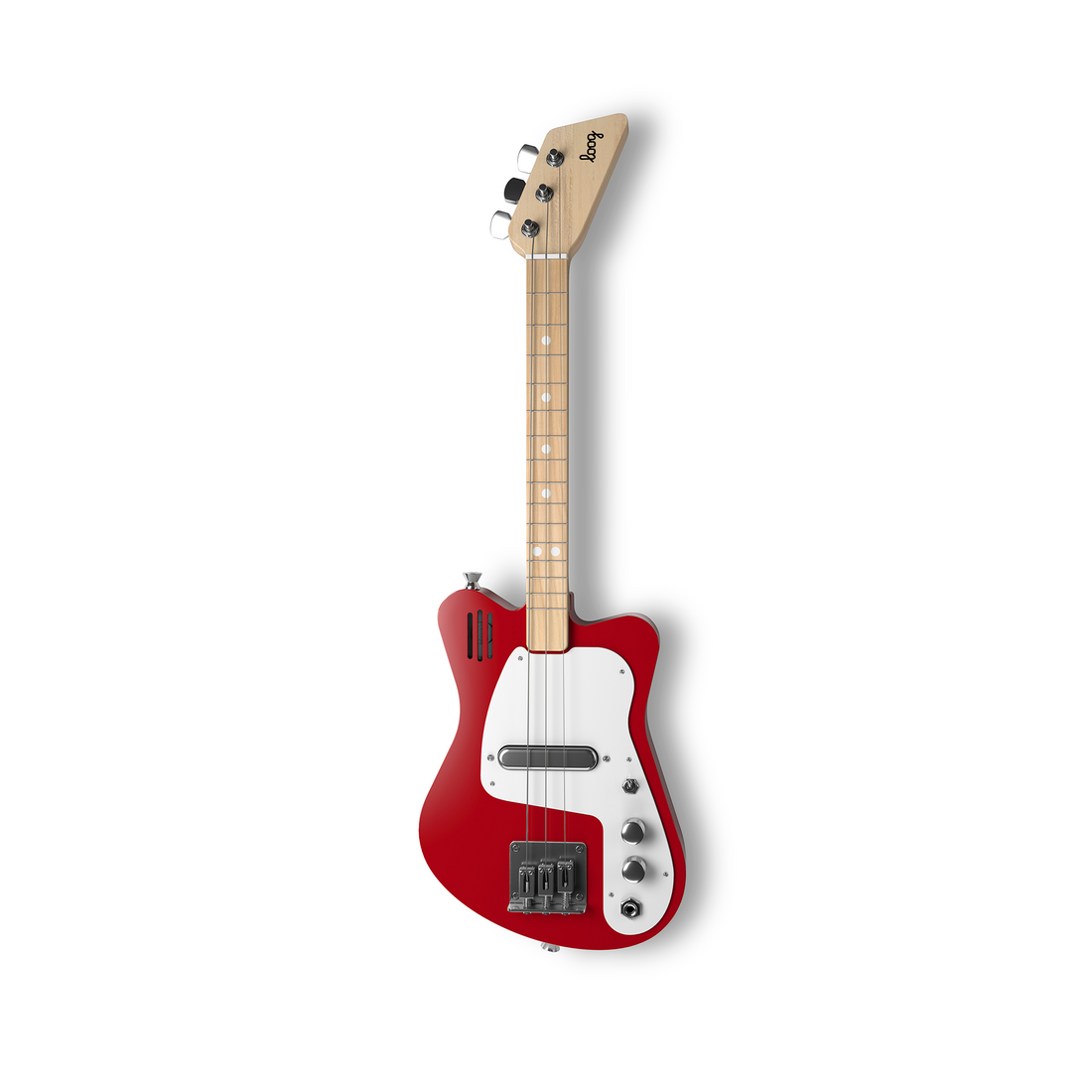 Loog Mini Electric with Built-In Amp Guitar Bundle with Bag, Strap and Wall Hanger (Includes FREE App, Flashcards & Chord Diagram)