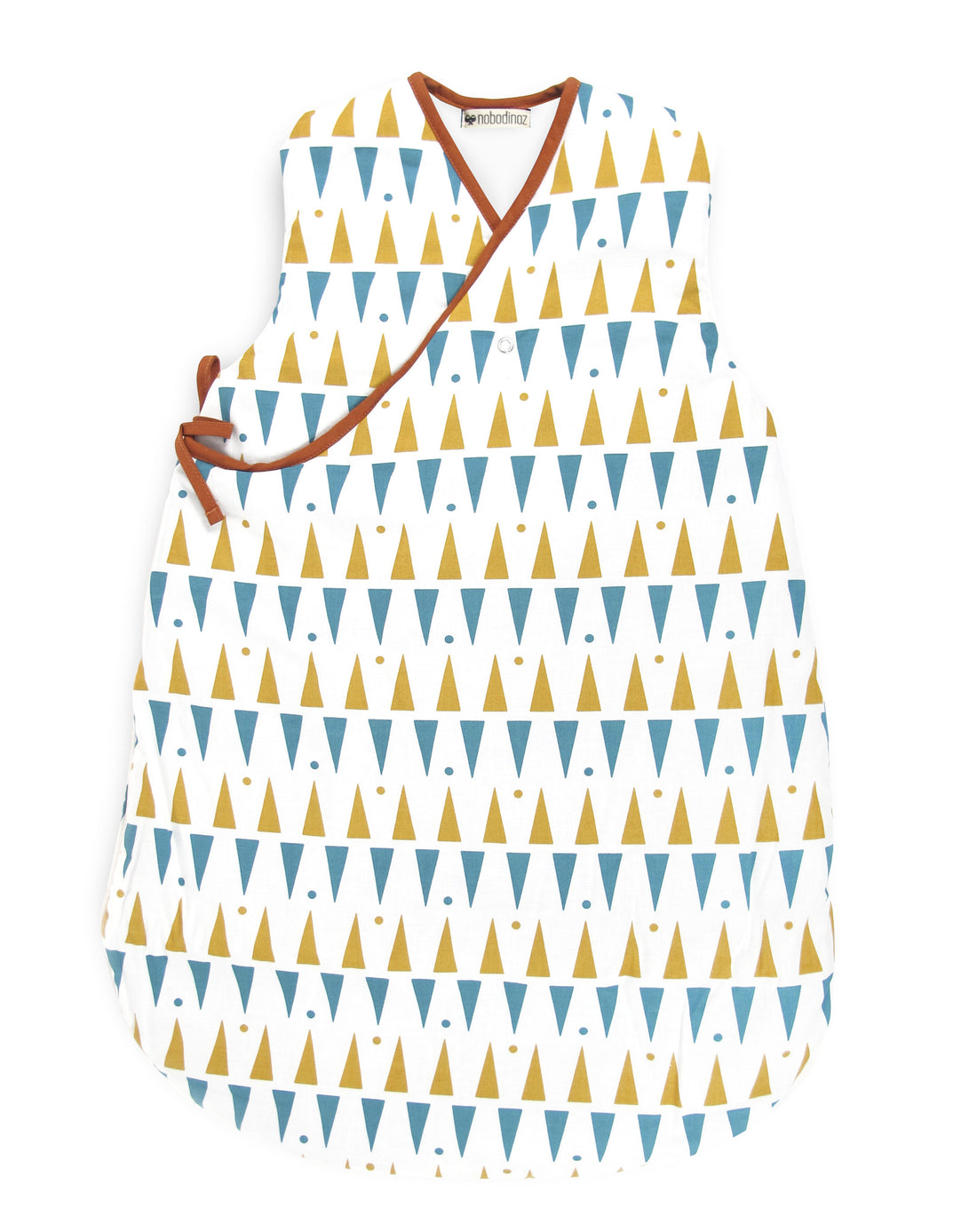Nobodinoz Sleeping Bag Blue Honey Triangles