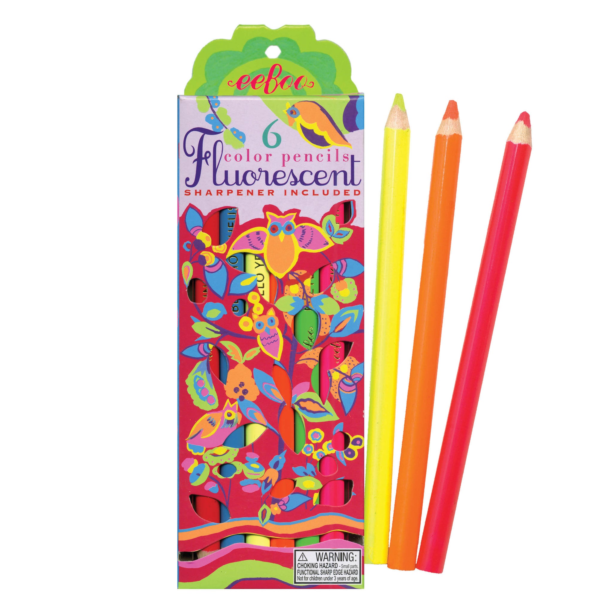 eeBoo Owl Fluorescent Color Pencils