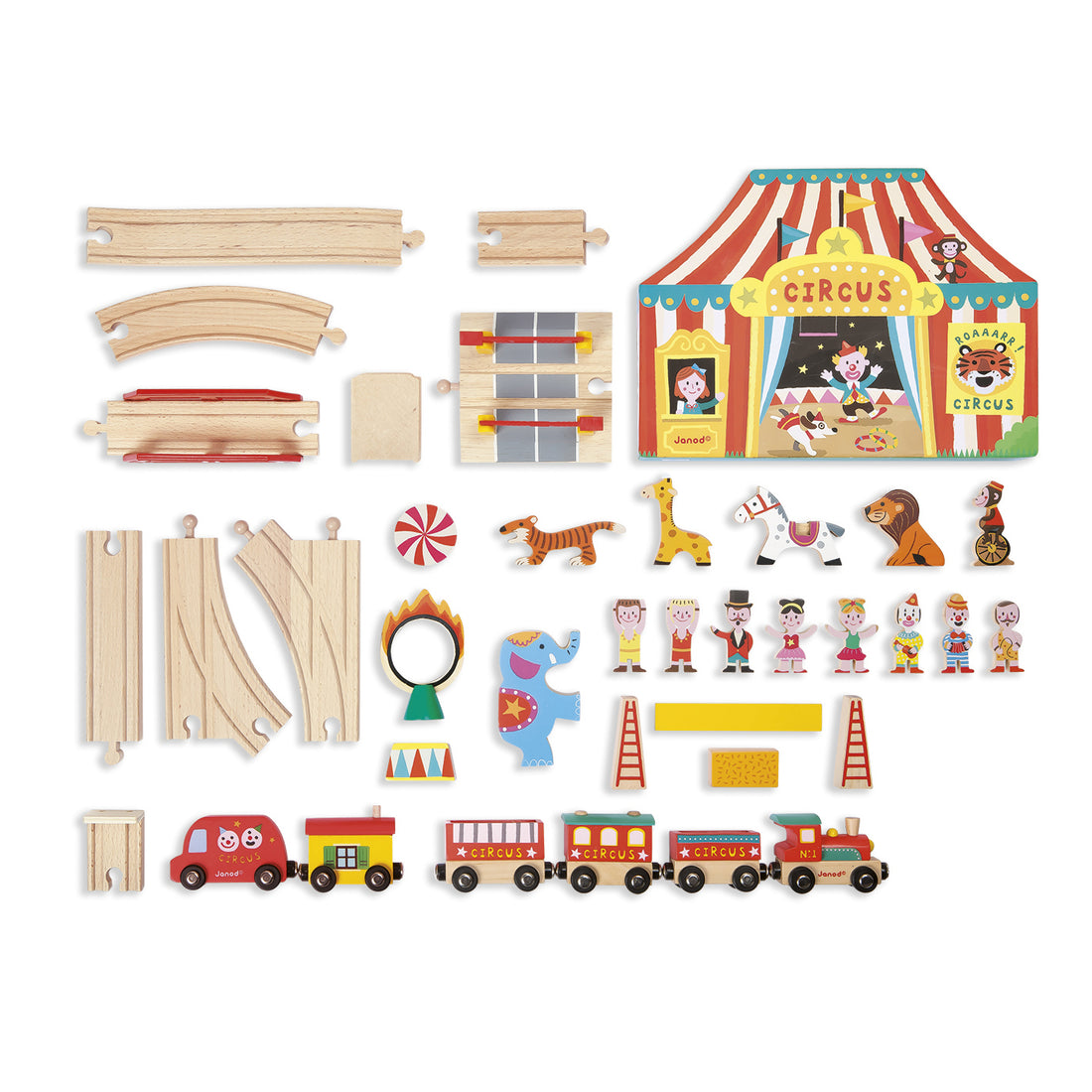 Janod Story Box Express Circus Train Set Petit Bazaar