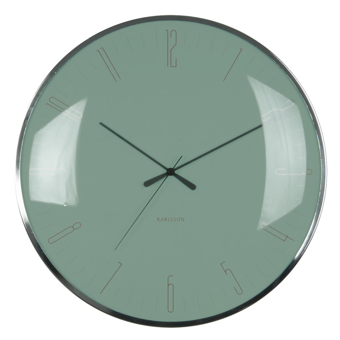 Present Time Wall Clock Dragonfly Dome Glass