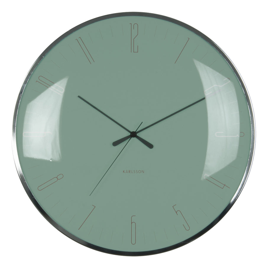 Present Time Wall Clock Dragonfly Dome Glass