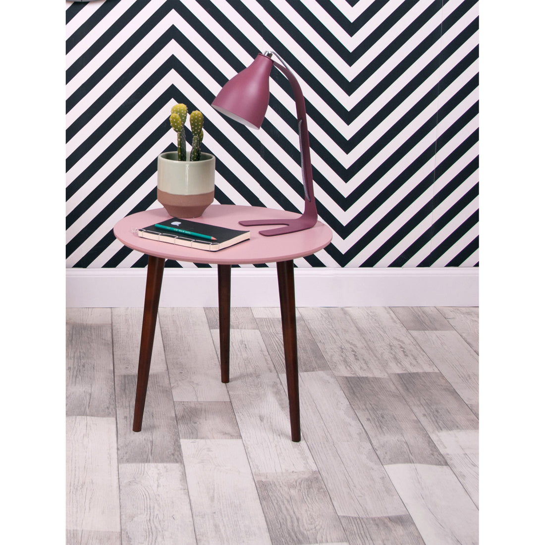 Present Time Table Lamp Barefoot Metal Marsala Pink