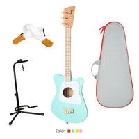 Loog Mini Guitar Bundle with Bag, Strap and Stand (Includes FREE App, Flashcards & Chord Diagram)