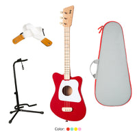Loog Mini Guitar Bundle with Bag, Strap and Stand (Includes FREE App, Flashcards & Chord Diagram)