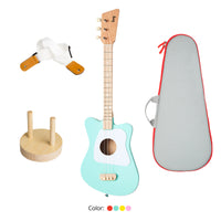 Loog Mini Guitar Bundle with Bag, Strap and Wall Hanger (Includes FREE App, Flashcards & Chord Diagram)