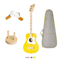 Loog Pro Acoustic Guitar Bundle with Bag, Strap and Wall Hanger (Includes FREE App, Flashcards & Chord Diagram)