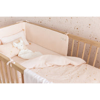 nobodinoz Nest Cot Bumper Honey Comb Dream Pink