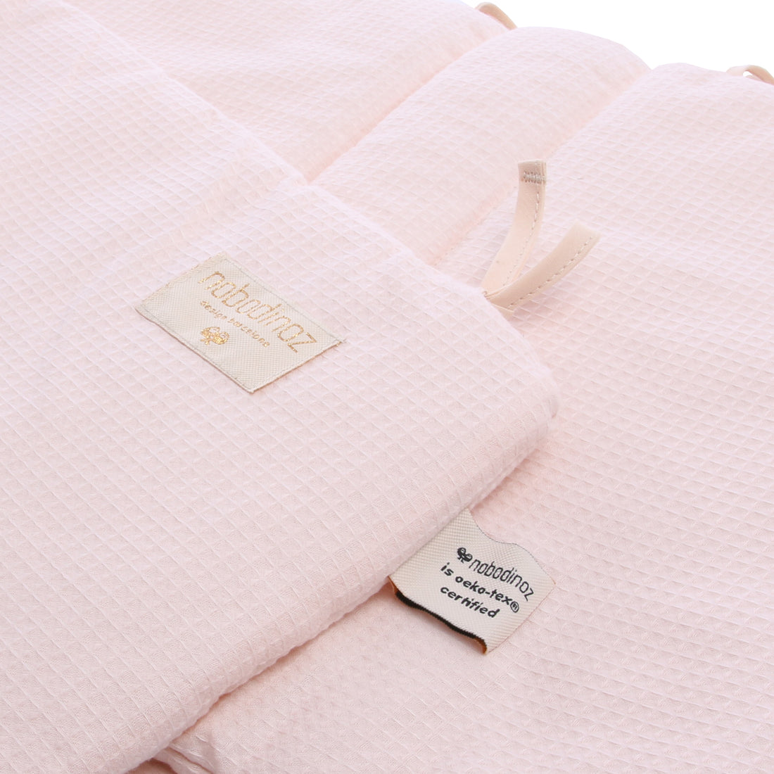 nobodinoz Nest Cot Bumper Honey Comb Dream Pink