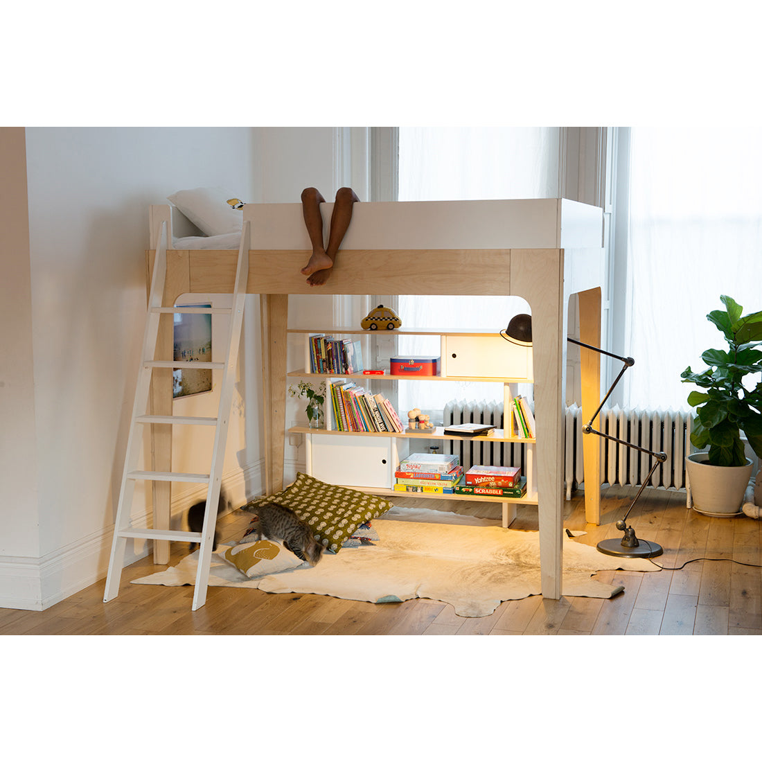 Oeuf Perch Twin Loft Bed Birch