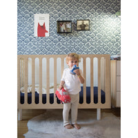 Oeuf Fawn 搖籃及嬰兒床組合 白色 / 樺木色