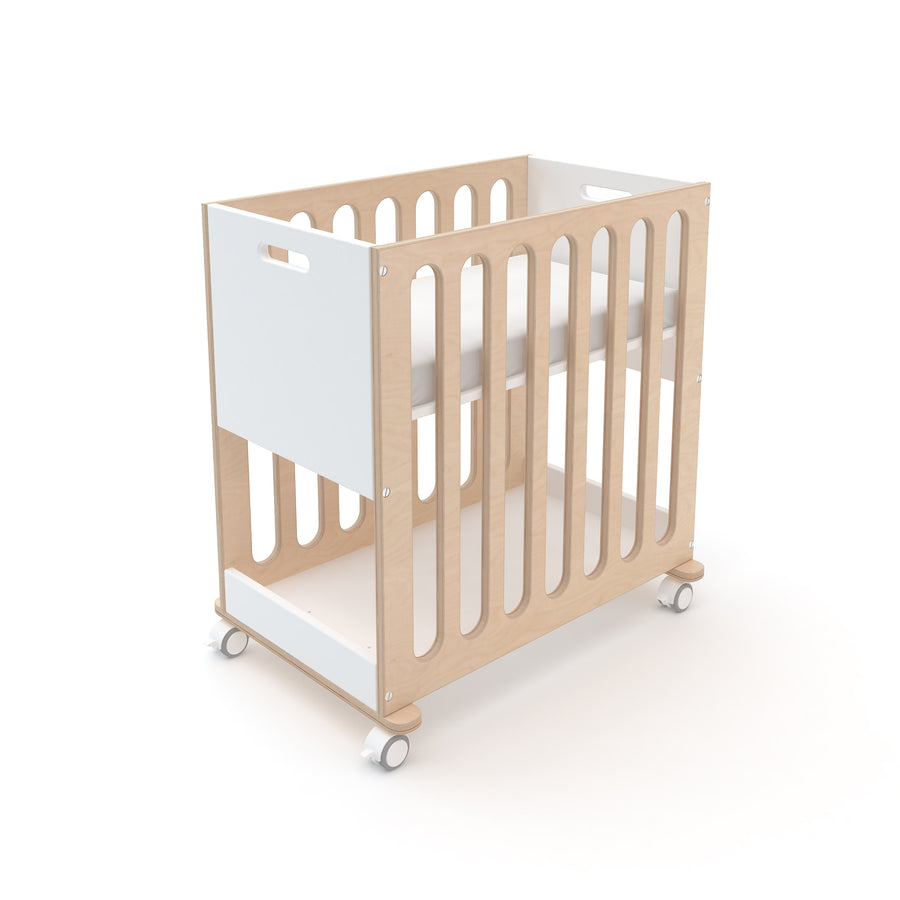 Oeuf Fawn Bassinet and Crib White / Birch