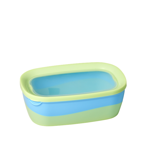 Rice DK Rectangular Two Tone Food Box Blue Green Set of 3