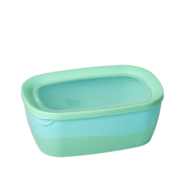 Rice DK Rectangular Two Tone Food Box Blue Green Set of 3
