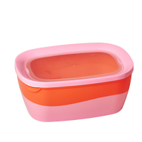 Rice DK Rectangular Two Tone Food Box Pink Orange Set of 3