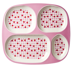 Rice DK Gingham and Strawberry 4-Room Plate