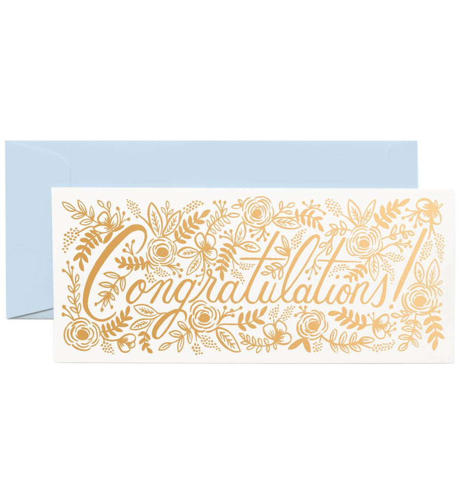 Rifle Paper Co Champagne Floral Congrats - No. 10 Card