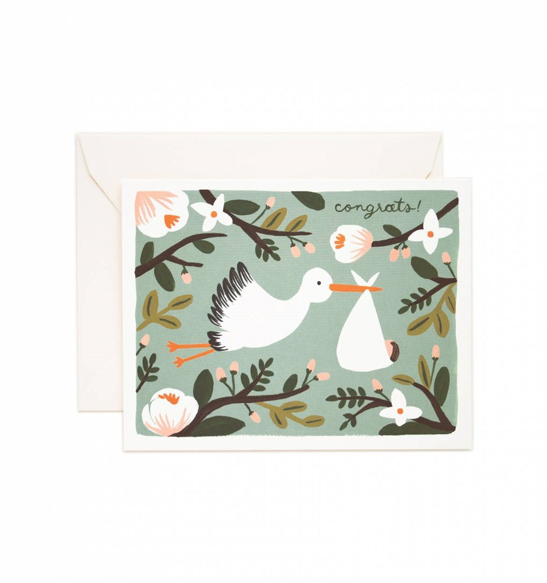 Rifle Paper Co Congrats Stork Card