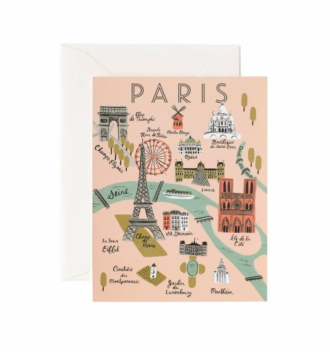 Rifle Paper Co Paris Map Card