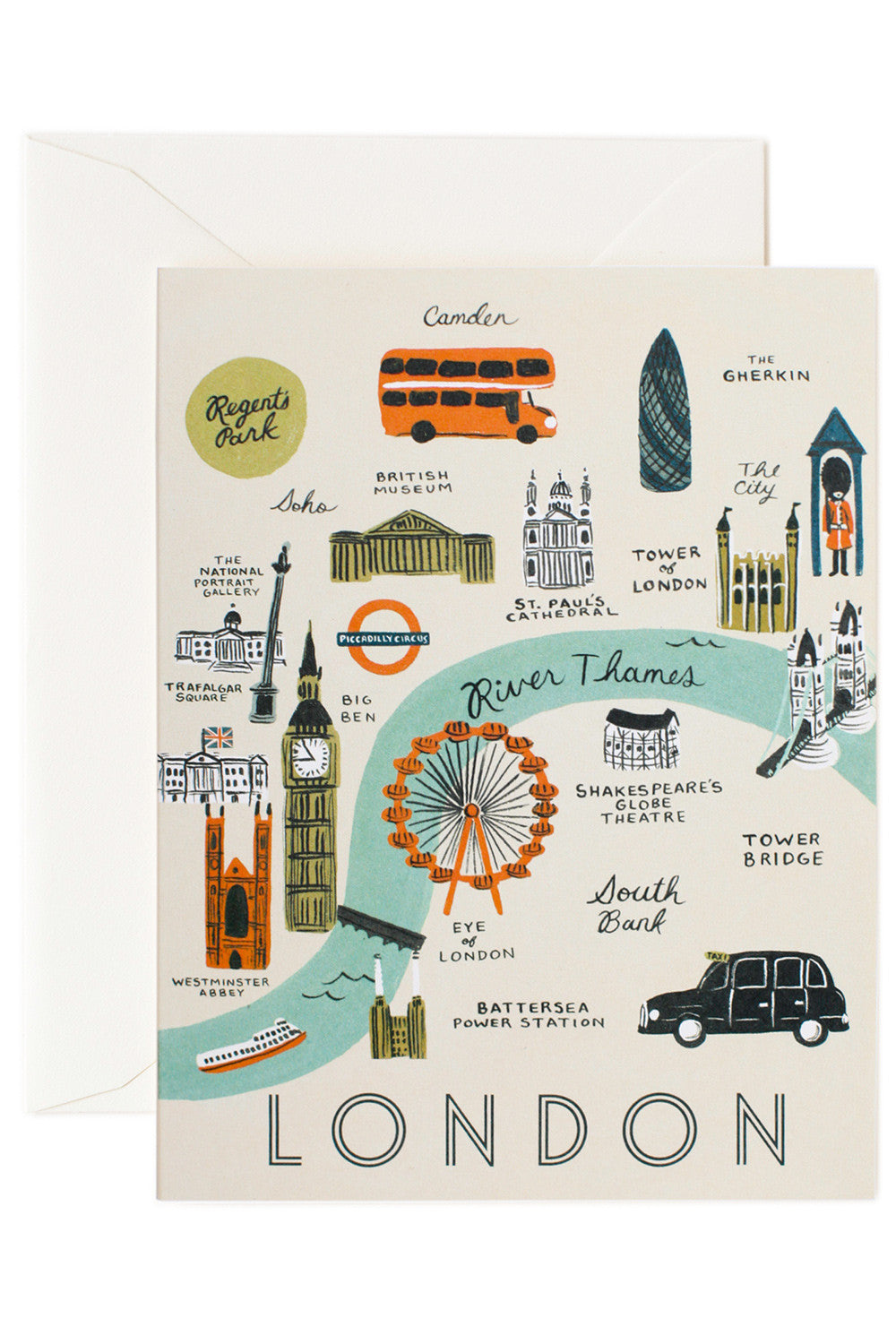 Rifle Paper Co London Map Card