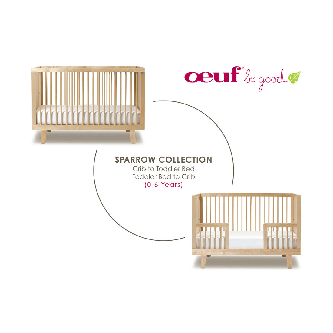 Oeuf Sparrow Conversion Kit Birch (Pre-Order; Est. Delivery in 6-10 Weeks)