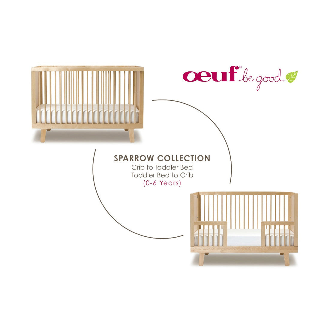 Oeuf Sparrow Conversion Kit Walnut (Pre-Order; Est. Delivery in 6-10 Weeks)