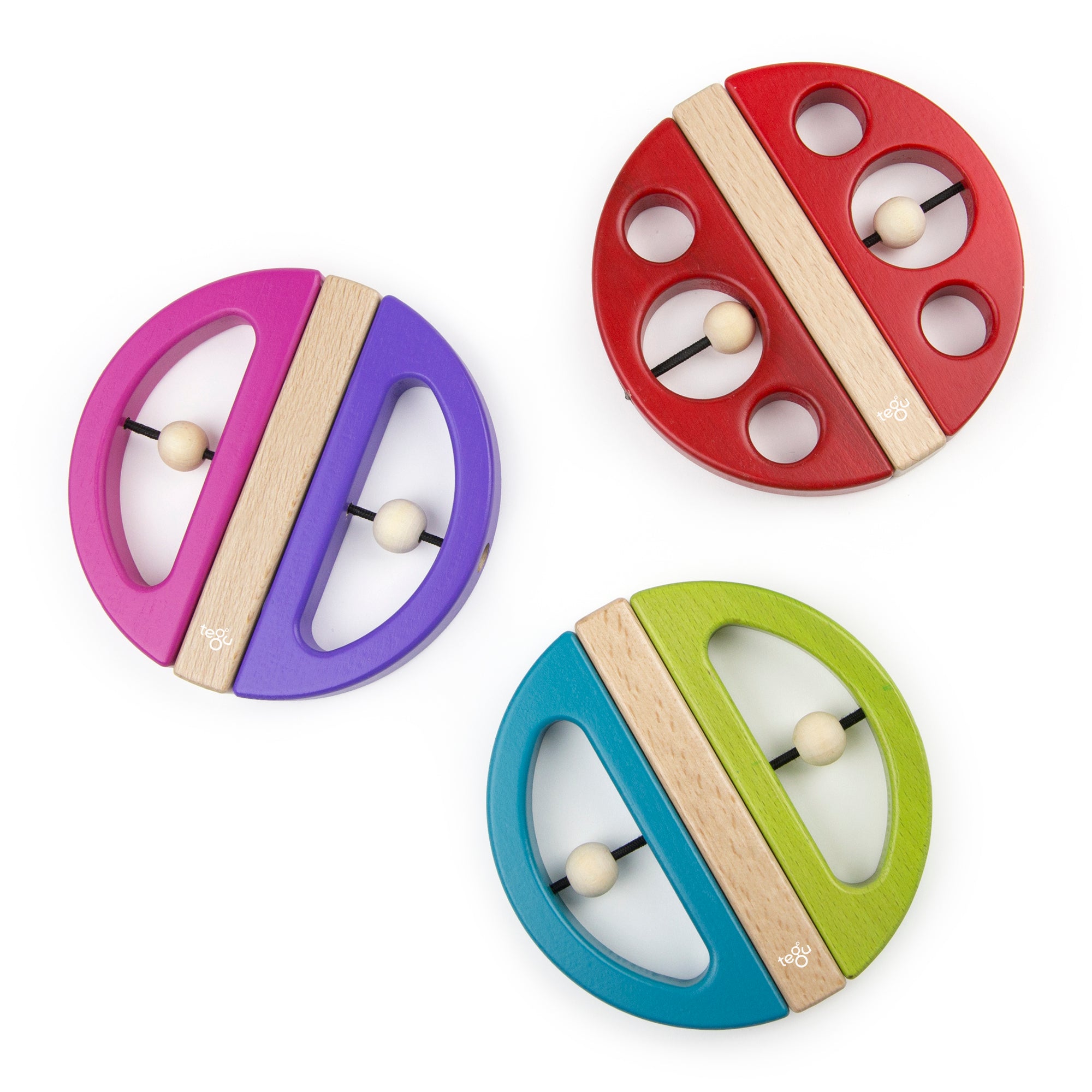 Tegu Swivel Bugs Lady Bug Magnetic Wooden Blocks