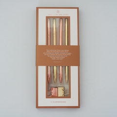 The Happiness Planner Set of 4 Pen Gold & Rose Gold