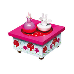 Trousselier Angel Bunny Musical Wooden Box - Pink